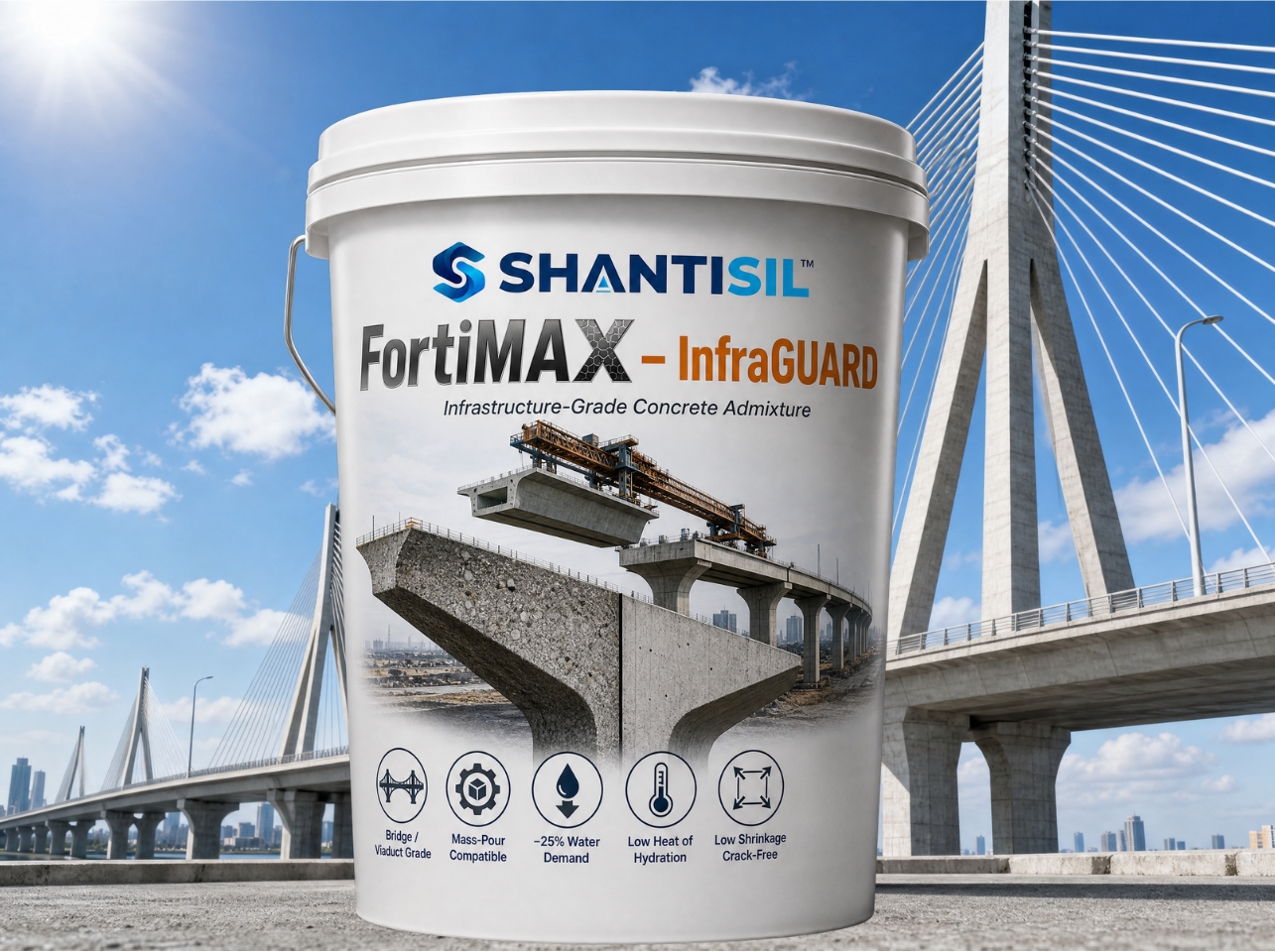 Fortimax ShantiSil - Ultra Premium Concrete Densifiers & Construction Chemicals